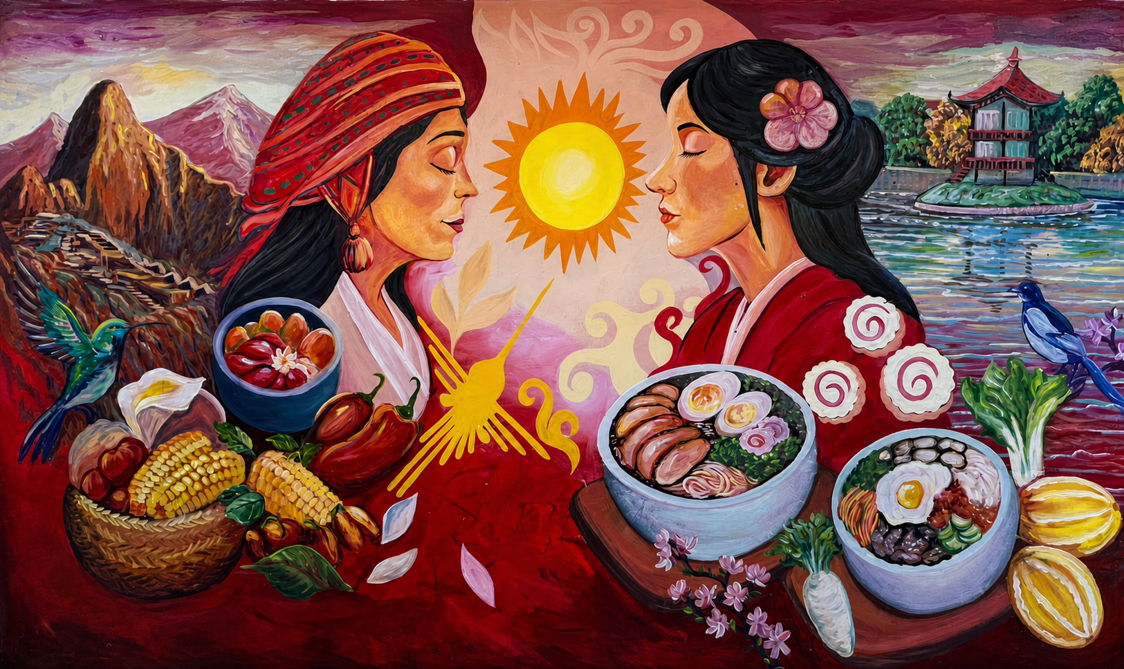 Mural original de Hoshi: encuentro entre Perú y Asia